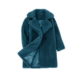Girls Sherpa Coat - Teal.